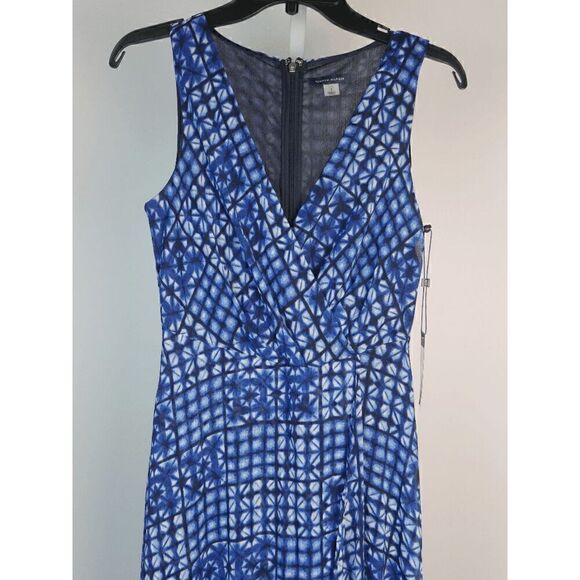 TOMMY HILFIGER Women's Island Tile Chiffon Maxi Dress Size 2 - Picture 3 of 12